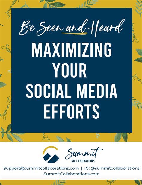  Maximizing Your Efforts on Social Media: 10 Proven Strategies for Achieving Optimal Results 