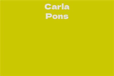 Achievements and Awards in Carla Pons' Career