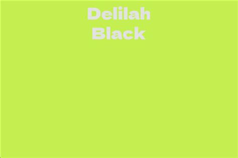 Beyond Talent: Delilah Black's Net Worth and Financial Success