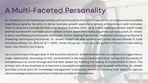 Biography of the Multifaceted Personality