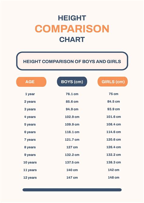 Body Measurements and Height Comparison