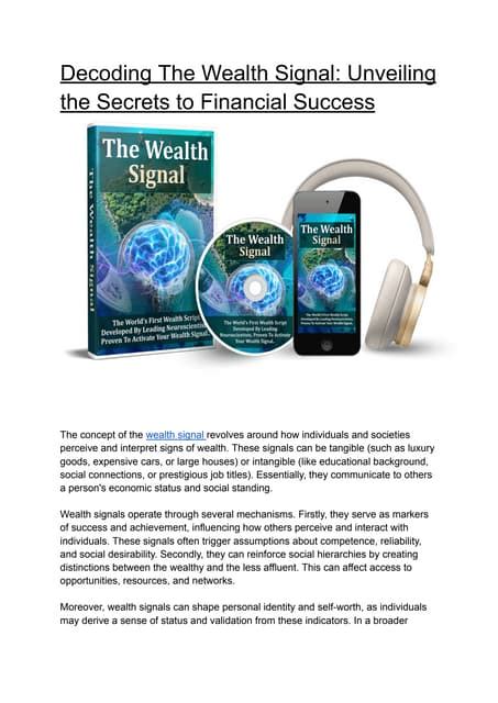 Decoding Wealth and Financial Success: The Unveiling of Net Worth