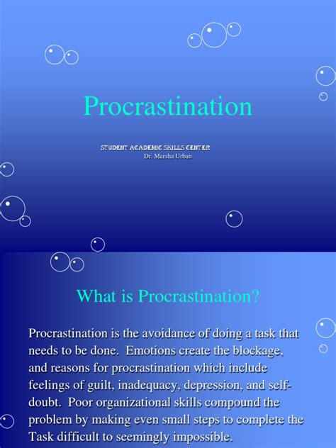 Developing Effective Strategies for Overcoming Procrastination