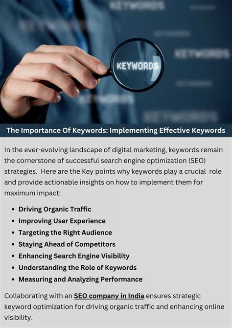 Implementing Keywords Effectively