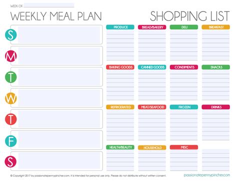 Plan Your Meals and Create a Shopping List