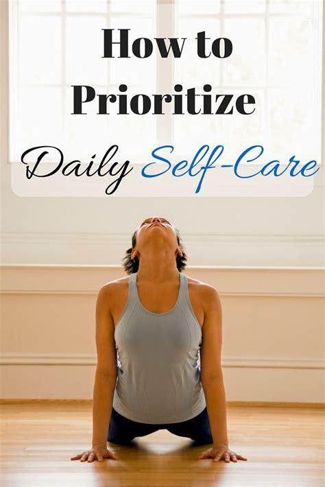 Prioritize self-care