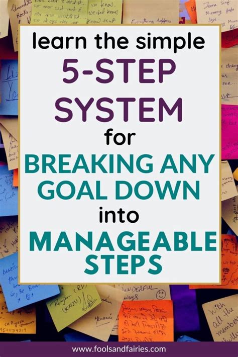 Setting Achievable Objectives and Breaking them down into Manageable Steps