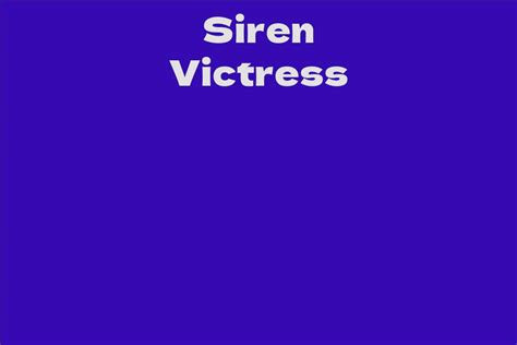 Siren Victress' Philanthropic Endeavors