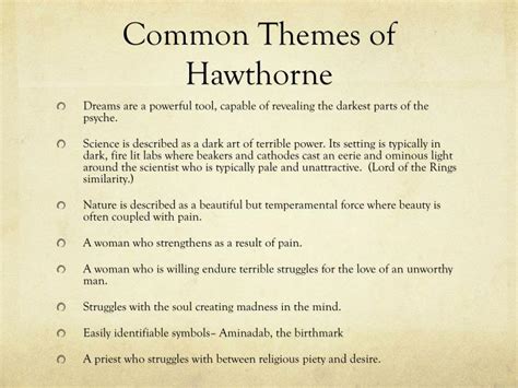 The Artistry of Nathaniel Hawthorne: Themes and Techniques