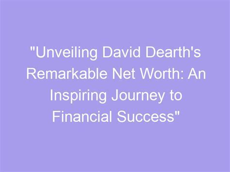 The Financial Journey of a Remarkable Individual