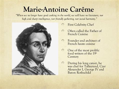 The Legacy of Marie-Antoine Carême: Innovations and Contributions to French Cuisine