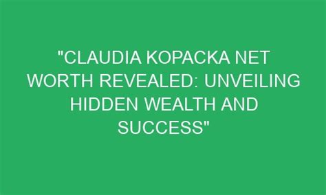 Unveiling the Wealth of Olivia Claudia: Journey from Poverty to Prosperity