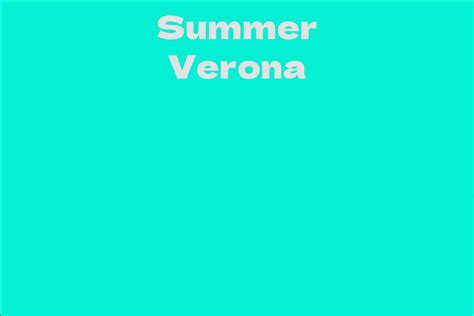 What Awaits Summer Verona: Future Career Opportunities